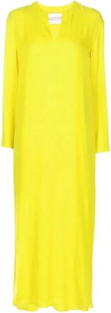 Valentino Kleedjes, Dames, Geel, S, Jurk met splitdetail
