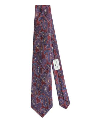 Etro paisley jacquard tie - men - Silk - One Size - Red