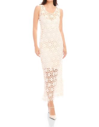 Fifteen Twenty Kelsie Crochet Dress In Ivory