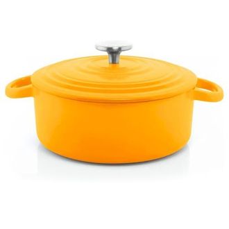 Chantal 3 Qt Round Cast Iron Dutch Oven in Marigold at Nordstrom