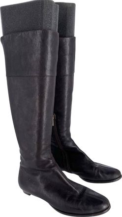 Jimmy Choo London JImmy Choo London Knee Boots in Brown Calfskin Leather