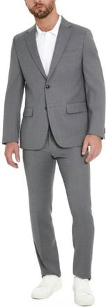 Tommy Hilfiger Two Button Notch Lapel Wool Blend Suit Jacket In Grey