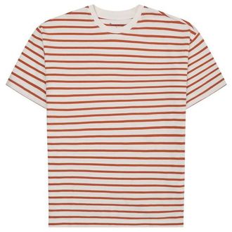 Knowledge Cotton Apparel Organic Cotton Striped T-Shirt T-Shirt f&uuml;r Herren | rosa