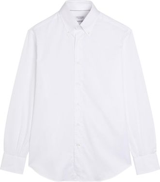 Brunello Cucinelli Cotton-poplin Shirt - White - XL