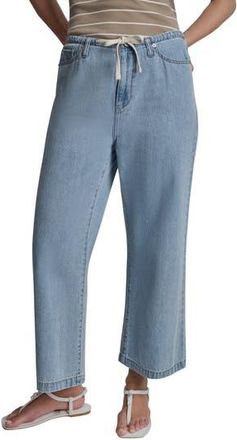 DKNY Mid Rise Wide Leg Jeans in Brighton at Nordstrom Rack, Size X-Small