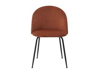 VENTE-UNIQUE.COM Set de 2 sillas terciopelo terracota