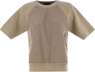 Fabiana Filippi Maglione a maniche corte - Toni neutri