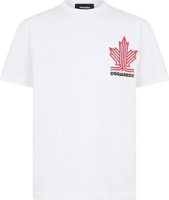 Dsquared2 Ski Leaf Cotton T-shirt