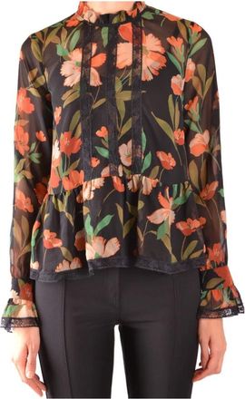 Twinset Overhemden, Dames, Veelkleurig, M, Polyester, Bloemen lange mouw blouse lente/zomer