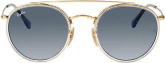 Ray-Ban Ray Ban Round Double Bridge Blue Gradient Unisex Sunglasses RB3647N 91233M 51