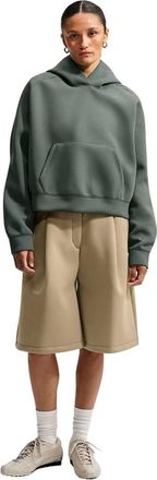 Nike Pre-Game Fleece Oversized Mid-Rise Shorts - Dames - Sport - Beige - Maat: S Fleece