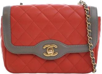 Chanel Pre-owned Quilted Crossbody Bag - Dames - Vintage Schoudertas - Rood - ONE Size - Leer - Vintage