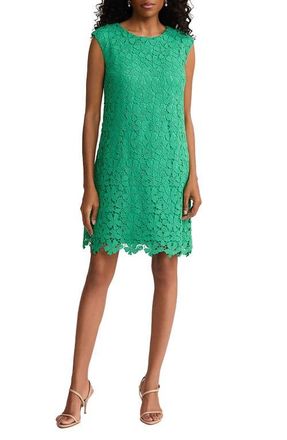 Jones New York Floral Lace Shift Dress in Kelly at Nordstrom, Size Medium