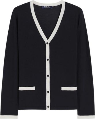 Max Mara Dames, Truien, Blauw, Maat: XL Wol