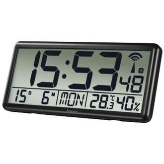 Hama Jumbo Orologio Murale Digitale Nero Rettangolare