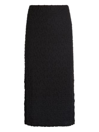 Eileen Fisher textured straight skirt - Nero