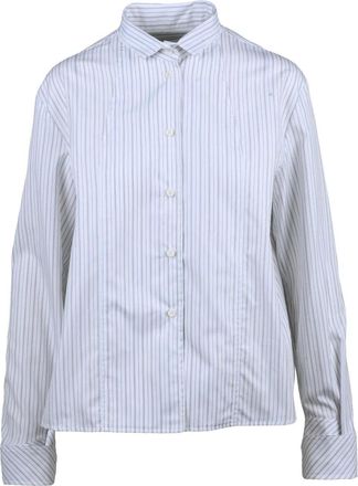 Margaux Lonnberg Black/White Vertical Stripes Cotton Shirt