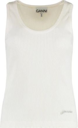 Ganni Mujer, Camisetas, Blanco, Talla: M