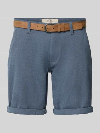 Redefined Rebel Bermudas mit G&uuml;rtel und Eingrifftaschen Modell NEBRASKA in Blau, Gr&ouml;&szlig;e XXL