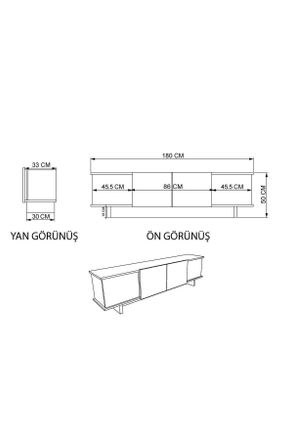Hanah Home Mueble Tv, Mesa Tv, Mueble Bajo. Stand Antracita Nuez