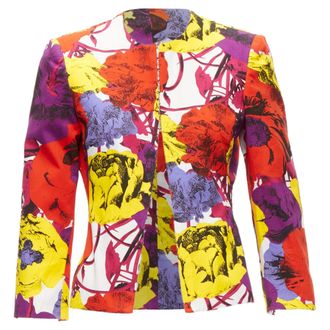 Versace Gianni Versace Pop Art Rose print corseted cropped jacket