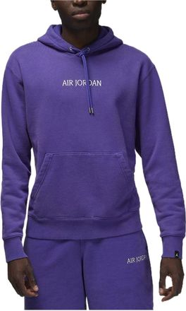 Nike Jordan Air Jordan Solid Color Hooded Drawstring Hoodie Mens Dark Purple DV6464-514