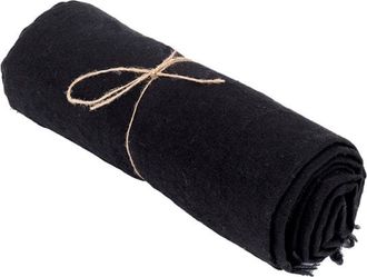 Bazar Bizar Mantel de lino en negro 150x200x1cm