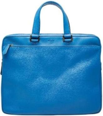 Fendi Pre-owned Handbags, male, Blue, Size: ONE SIZE Pre-owned Briefcase