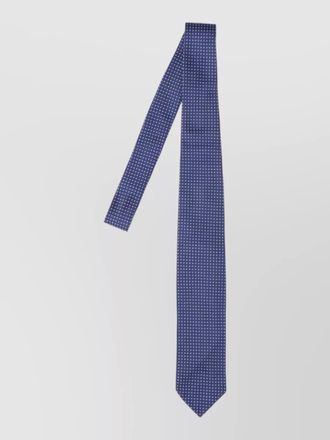 Cesare Attolini slim width tie traditional shape patterned design