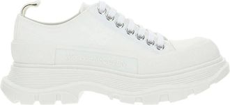 Alexander McQueen Canvas Tread Slick Sneakers - Dames - Sneakers - Wit - 40 EU - Schoenen