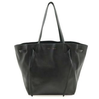 Celine Black Leather Shoulder Bag Tote Bag (Pre-Owned)