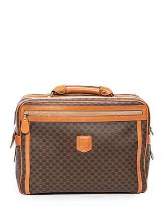 Celine large Macadam two-way business bag - Brown