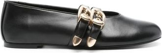 Stuart Weitzman Maven Mary Jane - Dames - Ballerinas - Zwart - 35 1/2 EU - Leer - Schoenen