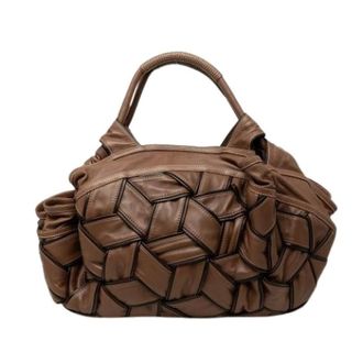 Loewe Pre-owned Nappa Aire Handtas - Dames - Pre-owned - Bruin - Maat: ONE Size Leer