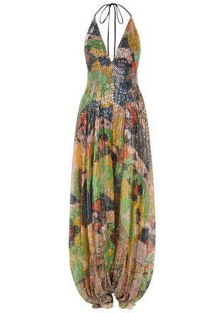 Etro Embellished Printed Mesh Jumpsuit - Multicoloured - 40 (UK8 / S)