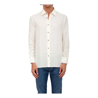 Emporio Armani Ivoor Overhemd Klassieke Stijl - Heren - Casual Overhemden - Wit - M - Overhemden
