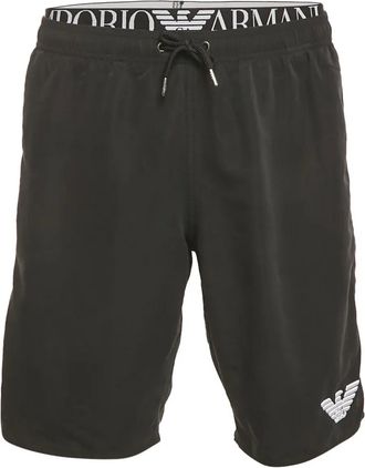 Emporio Armani Shorts con banda logata - Nero