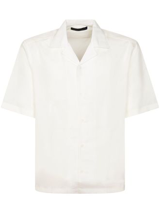 BOSS Boxy Cropped Shirt with Camp Collar