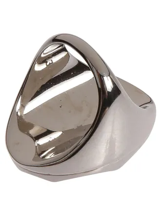 Alexander McQueen Faceted Stone Ring - Silver