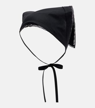 Faithfull The Brand Emilia lace-trimmed cotton scarf