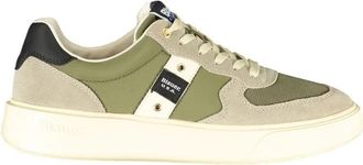 Blauer Groene Leren Heren Sneaker - Heren - Sneakers - Groen - 44 EU - Leer - Schoenen