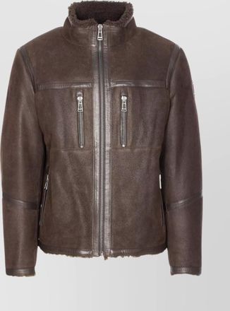 Belstaff tundra shearling jacket high collar