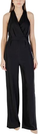 Only Only, Jumpsuits & Playsuits, Dames, Zwart, S, Polyester, Zwart V-hals Jumpsuit Lente/Zomer