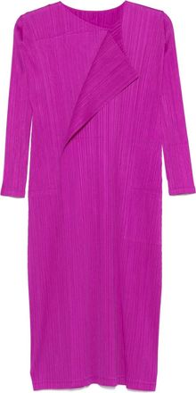 Pleats Please Issey Miyake Abito Light Wave midi - Rosa
