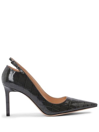 Tom Ford 85mm Angelina croc-embossed leather pumps - Black