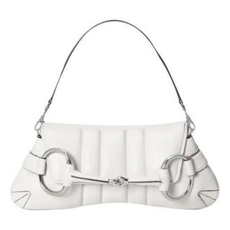Gucci (WMNS) Gucci Horsebit Chain Medium Shoulder Bag White 764255-AACU1-9014