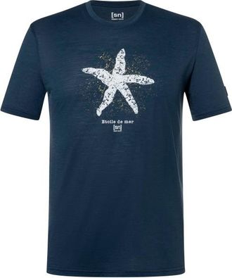 super.natural Sea Star Tee Merinoshirt f&uuml;r Herren | blau