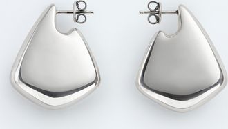 Bottega Veneta Small Fin Earrings - Silver - Women - 100% Sterling Silver