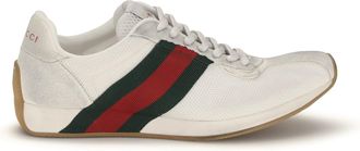 Gucci Womens Sneakers Tempo Mesh And Suede White Upper Polyester Trainers