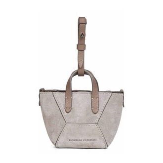 Brunello Cucinelli Brunello Cucinelli, Handbags, female, Gray, Size: ONE SIZE BC Duo Micro Bag
